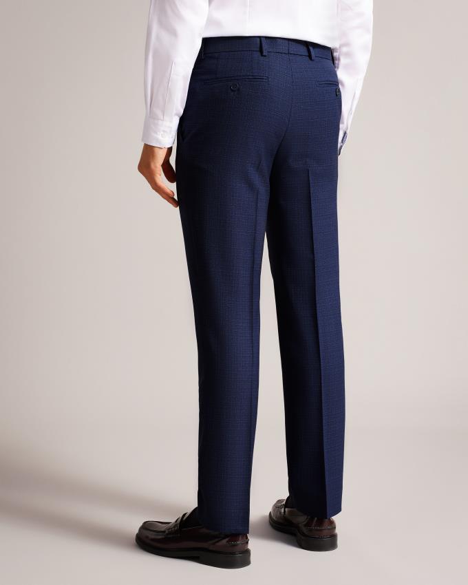 Pantalon Ted Baker Slim Fit Blue Textured Suit Bleu Homme | OQT-12390701